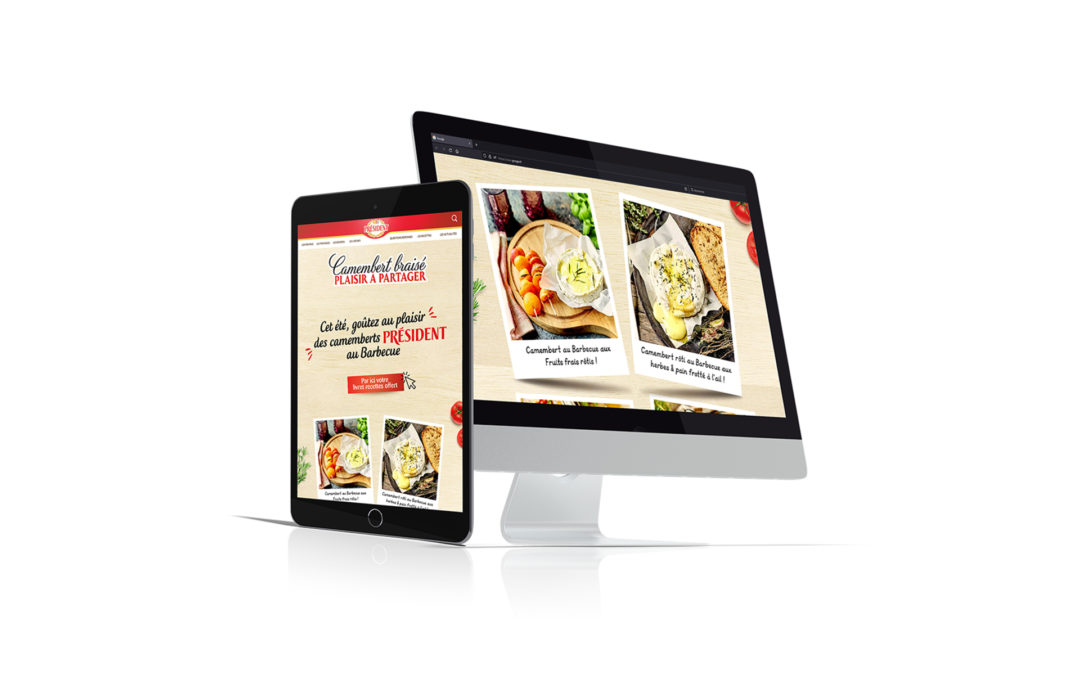 Landing page Camembert braisé Président