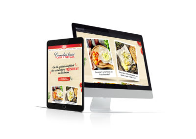 Landing page Camembert braisé Président